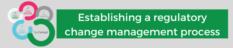 Establishing regulatory change management processes
