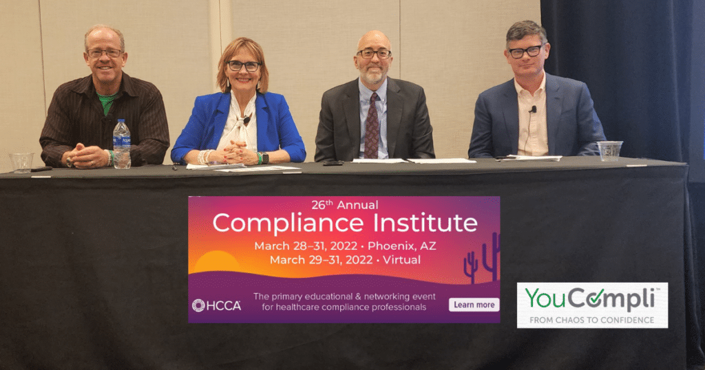 HCCA 2022 Compliance Institute: Ken Zeko, Jerry Shafran, Shawn DeGroot, Chuck Mazur