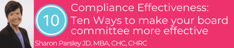 Healthcare Compliance Committee Effectivenes
