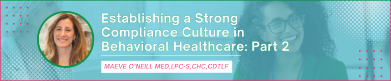 strong compliance culture in behavioral health