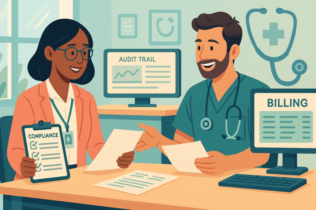 billing, audit, compliance and rev cycle collaboration